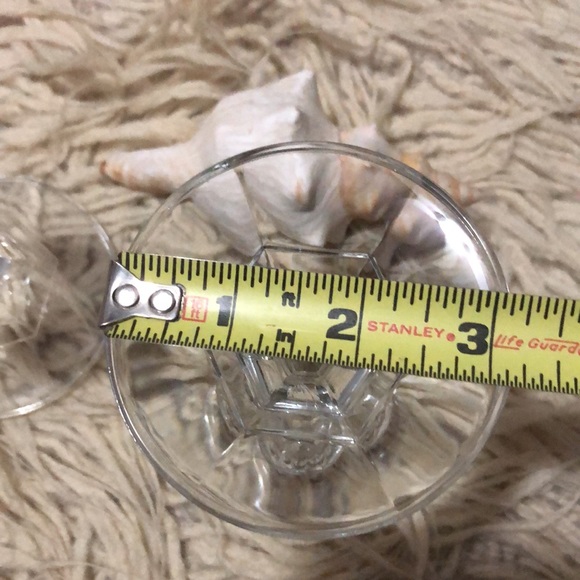 (2)Glass Candle Holders-Clear-4in tall - Picture 15 of 16